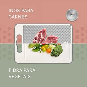 Tábua de Corte Inox para Cozinha Dupla Face