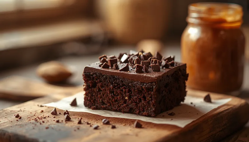 Bolo de Amendoim com Chocolate