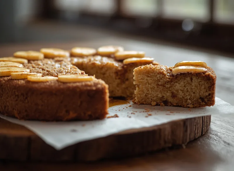 Bolo de Banana Invertido