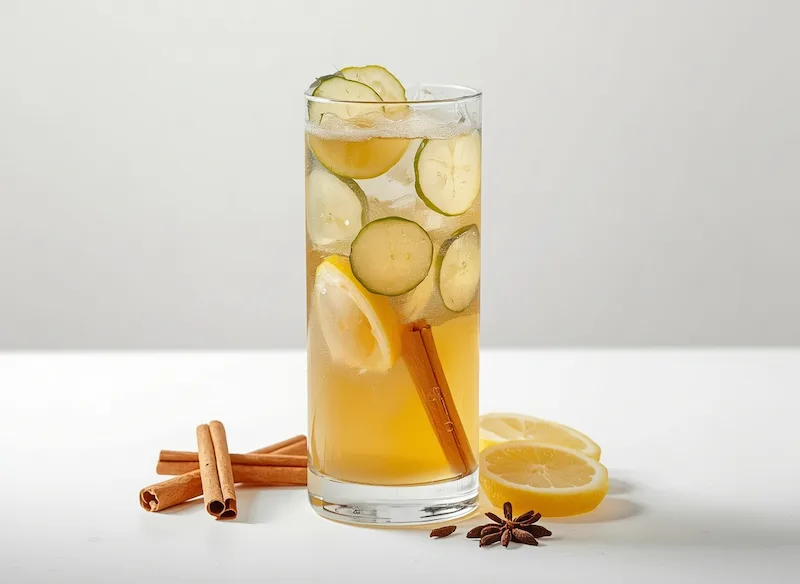 Iced Tea de Chá Verde com Canela